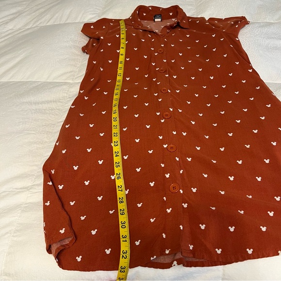 Her Universe Disney Size Small Mickey Mouse Allover Print Button-Front Dress - Picture 4 of 10